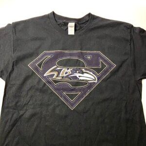 "Superbird" NOS Baltimore Super Logo Adult L Black T-Shirt